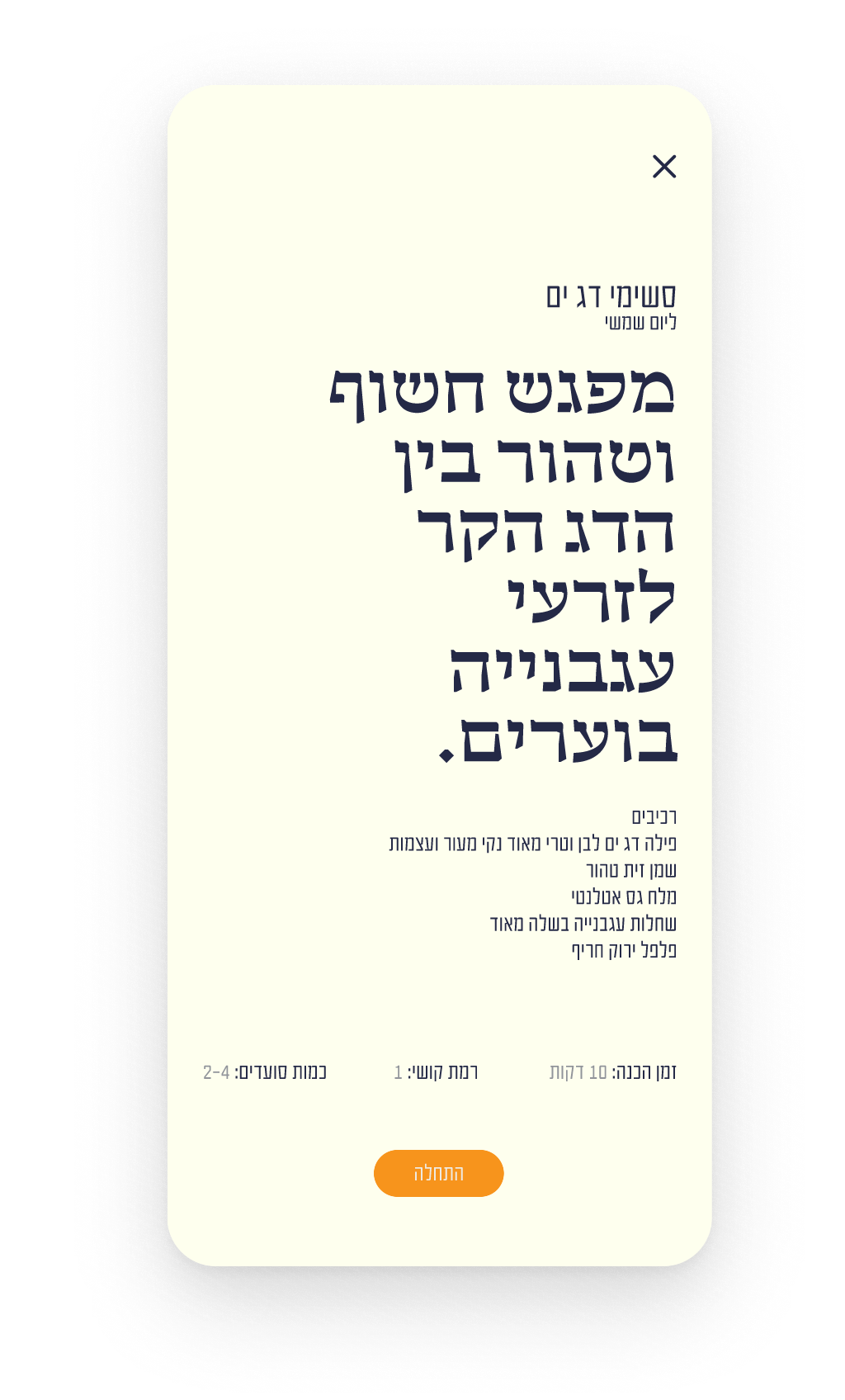 Now — recipe screen 2